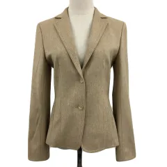 23区 オンワード樫山 ジャケット テーラード シングル 無地 ウール 長袖 38 ベージュ