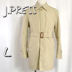 【極美品】J.PRESS ジェイプレス オンワード メンズ 裏メッシュ イージーケア 軽量 ステンカラーコート L ベージュ 【古着】【中古】【送料無料】のサムネイル