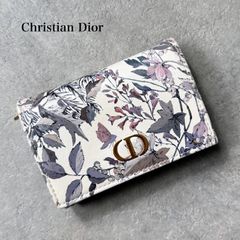 Christian Dior クリスチャンディオール 二つ折り長財布 トロッター 花