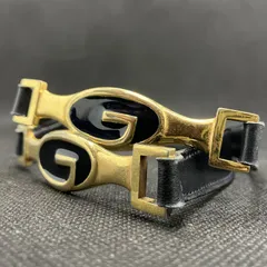 美品 GUCCI オールドグッチ GGベルトバックル ゴールド バックルのみ K2603-k048NP OLD Gucci Gバックル レザー細ベルト（ボルドー） – Vintage Shop Rococo