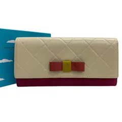 未使用/TSUMORI CHISATO/ツモリチサト/長財布/アイボリー×ワインレッド ボルドー/収納袋付き/箱付き/レディース/FB4346のサムネイル