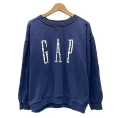 【中古】　GAP　OLD GAP　スウェット　90s vintage　90年代　長袖　トレーナー　裏毛　クルーネック　フロントプリント　ブランドロゴ　古着　/2010