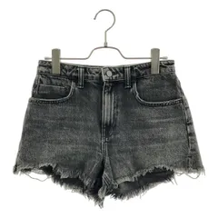 ALEXANDER WANG / アレキサンダーワン | カットオフ デニム ショート パンツ | 25 | ブラック | レディース
