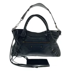 本物 バレンシアガ BALENCIAGA ザ ファースト 2WAY ショルダーバッグ ハンドバッグ レザー ブラック 103208 The First バッグ 中古 BALENCIAGA/バレンシアガ】 ザ・ファースト 103208 2WAYワンショルダー