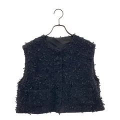 Gypsohila / ジプソフィア | Sucre Gilet / シュクレジレ フリンジ ベスト / 総裏地 | F | ブラック | レディース