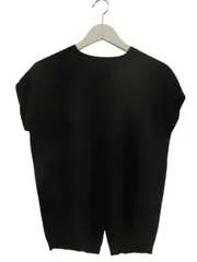 セオリー Theory ニット ノースリーブ ベスト クルーネック ブラック 黒 S トップス