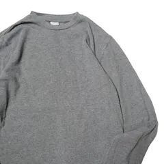 00's オールドネイビー クルーネック コットン Tシャツ 長袖 (S) 霜降り濃灰系 リブ無 無地 ロンT 00年代 旧タグ ギャップ GAP 2004年製 アメリカ古着 USED ビンテージ ヴィンテージのサムネイル