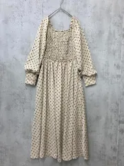 NICECLAUP ナイスクラップ 720270 ドット ワンピース sizeF/ベージュ ■■ レディース