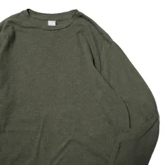 00's オールドネイビー クルーネック コットン Tシャツ 長袖 (L) 濃緑杢系 リブ無 無地 ロンT 00年代 旧タグ ギャップ GAP 2004年製 アメリカ古着 USED ビンテージ ヴィンテージのサムネイル