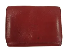 イルビゾンテ IL BISONTE 3つ折り 財布 レザー ウォレット レッド 赤 本革