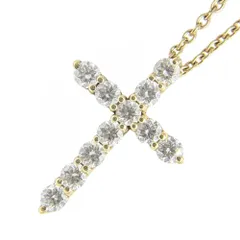 【在庫一掃】 ティファニー ネックレス レディース ジュエリー アクセサリー クロスペンダント スモール 18金 Au750 TIFFANY&Co. K18ゴールド    ダイヤモンド0.42ct 60007469 約2.7g【中古品】