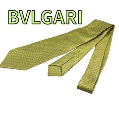 BVLGARI ブルガリ ネクタイ グリーン 総柄