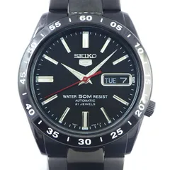 セイコー SEIKO 腕時計 セイコー5 7S26-02T0 デイデイト 裏スケ 夜光インデックス 夜光針 ブラック文字盤 SS 自動巻き 【中古】