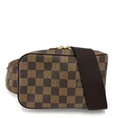 【在庫一掃】 ルイヴィトン ボディバッグ メンズ ジェロニモス ウエストポーチ 肩掛け 斜め掛け Geronimos　 LOUIS VUITTON N51994 ダミエキャンバス ブラウン 茶 ゴールド金具【中古品】のサムネイル