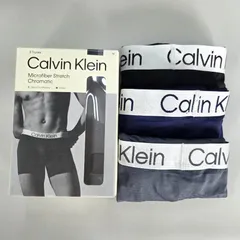 訳あり 新品未使用 カルバンクライン ボクサーパンツ 3枚 3枚セット Mサイズ 下着 メンズ ボクサー パンツ 前閉じロゴ 無地 ボーダー Calvin Klein Trunk Microfiber 3Pack NP2741O [260424-33]