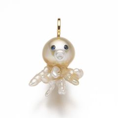 cadeaux カドーおばけちゃんチャーム淡水パールK18YG ☆専用出品☆cadeauxカドーおばけちゃんチャーム淡水パールK18YG
