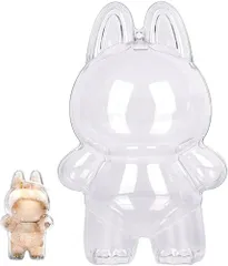 LABUBU用 クリアカバー ラブブ 保護ケース 透明 立ち姿＆お座り姿対応 汚れ防止 収納バッグ 散歩用 防塵 便利に携帯 傷つけ防止 透明ケース (立ち姿)