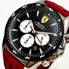 エ*ジ様 Ferrari 腕時計 クロノグラフ レッド Ferrari クロノグラフ 腕時計 レッド - メルカリ