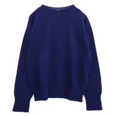 ANATOMICA アナトミカ 2PLY SHETLAND REAL SHETLAND WOOL リアル シェットランド ウール ブルー クルーネック ニット ブルー系 38【中古】のサムネイル