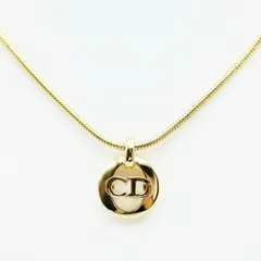 T05-k129 美品 Christian Dior クリスチャンディオール CDロゴ GP ネックレス ゴールド