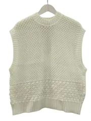 アドーア ADORE ミックスパターンニット ベスト 38 オフホワイト 白 2024SS トップス