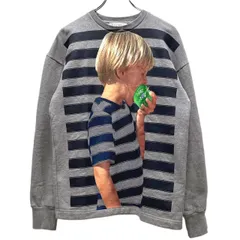 J.W. Anderson 23SS BOY WITH APPLE ボーイプリントアップル刺繍クルーネックスウェットシャツ ボーダー トレーナーのサムネイル