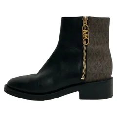 MICHAEL KORS(マイケルコース) ショートブーツ 5M レディース - 黒×ダークブラウン×ブラウン レザー