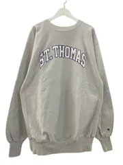 チャンピオン CHAMPION 90s 刺繍タグ リバースウィーブ スウェット メキシコ製 ST.THOMAS ワッペンロゴ トレーナー グレー XXXL