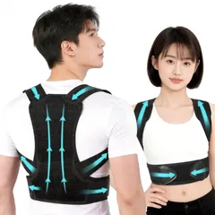 姿勢サポーター 猫背ベルト 巻き肩 猫背対策 背中ストレッチ 背筋ベルト Lサイズ