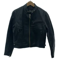 【中古】　HARLEY-DAVIDSON　レザージャケット　シングルライダース　フルジップ　無地　リアルレザー　アメカジ　古着　　/1587