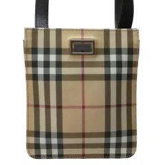 BURBERRY バーバリー ノバチェック PVC/レザ― ミニショルダーバッグ ベージュ/ブラウン M2601-k057