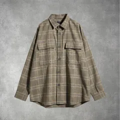 BACK NUMBER グレンチェック ビッグシャツ XL 64-1-8