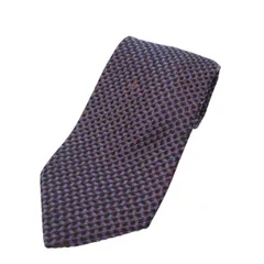 DOLCE＆GABBANA ドルチェ&ガッパーナ デザイン総柄 ウール/シルク ネクタイ ネイビー/ブラック/ブラウン M2602-k069