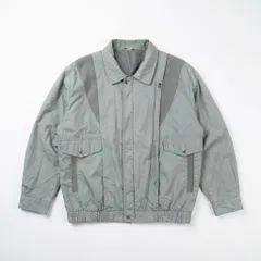 [RCC-7] 無地 ジップアップ ブルゾン ジャケット グレー系 古着