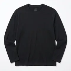 [RCC-7] UNIQLO ヒートテック 長袖カットソー ブラック Lサイズ