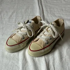 90s CONVERSE コンバース ALL STAR LOW オールスターロー ベージュ キッズサイズ 10表記