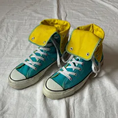 80s CONVERSE コンバース ALL STAR オールスター ニーハイ ボックスロゴ ターコイズブルー 8 1/2表記