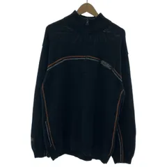 【中古】　HARLEY-DAVIDSON　ジップアップセーター　ハーフジップ　プルオーバー　モックネック　ワンポイント　ワッペン　オーバーサイズ　アメカジ　古着　/4390のサムネイル