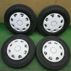 バリ溝！9.5分★スタッドレス 145R12 6PR ダンロップ ウインターマックス SV01 スチール ホイール キャップ 付き 12インチ PCD100/4H★6041206HAスのサムネイル