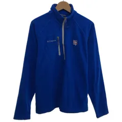 【中古】　Columbia　フリース　プルオーバー　ハーフジップ　ハイネック　刺しゅう　アウトドア　古着　/7106