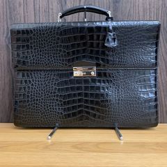 激レア】 BALLY バリー ダレスバッグ ビジネス クロコ型押し レザー 
