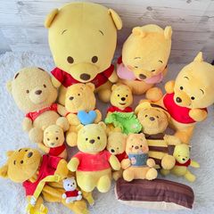 Lディズニーストア くまのプーさん ぬいぐるみ 7体セット まとめ売り 7個セット】当時物☆くまのプーさん ぬいぐるみ セット 特大