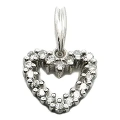 0.23ct ハート ダイヤモンドペンダントトップ Pt900-1.6g プラチナ 【♀】【S】【レディース】★■611540【中古】