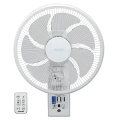【新品】トヨトミ 壁掛け扇風機 人感センサー搭載 リモコン付 風量調節4段階 FW-S30R-W 静電気防止加工のサムネイル