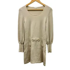 TO BE CHIC(トゥービーシック) ワンピース サイズ2 M レディース美品  - ベージュ 長袖/ミニ