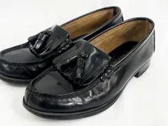 HARUTA ハルタ 3E タッセル ローファー シューズ 本革 ガラスレザー size 22.5/黒 ■■レディース