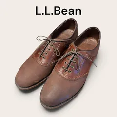 L.L.Bean エルエルビーン USA製 内羽根 レザーシューズ 8.5E 26.5cm USA製　アメリカ製　ヌバック ブラウン 革靴短靴のサムネイル