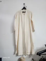 アイボリー ロング ONE PIECE シャツ型