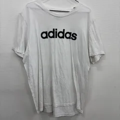 Y333 adidas XL ホワイト エッセンシャルズ リニアロゴ 半袖Tシャツ  プリントロゴ スポーティ シンプル レギュラーフィット 古着卸 アメリカ仕入