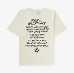 定価/新品 STUSSY(ステューシー) x WALES BONNER(ウェールズボナー) Tシャツ 半袖 アイボリー Msize